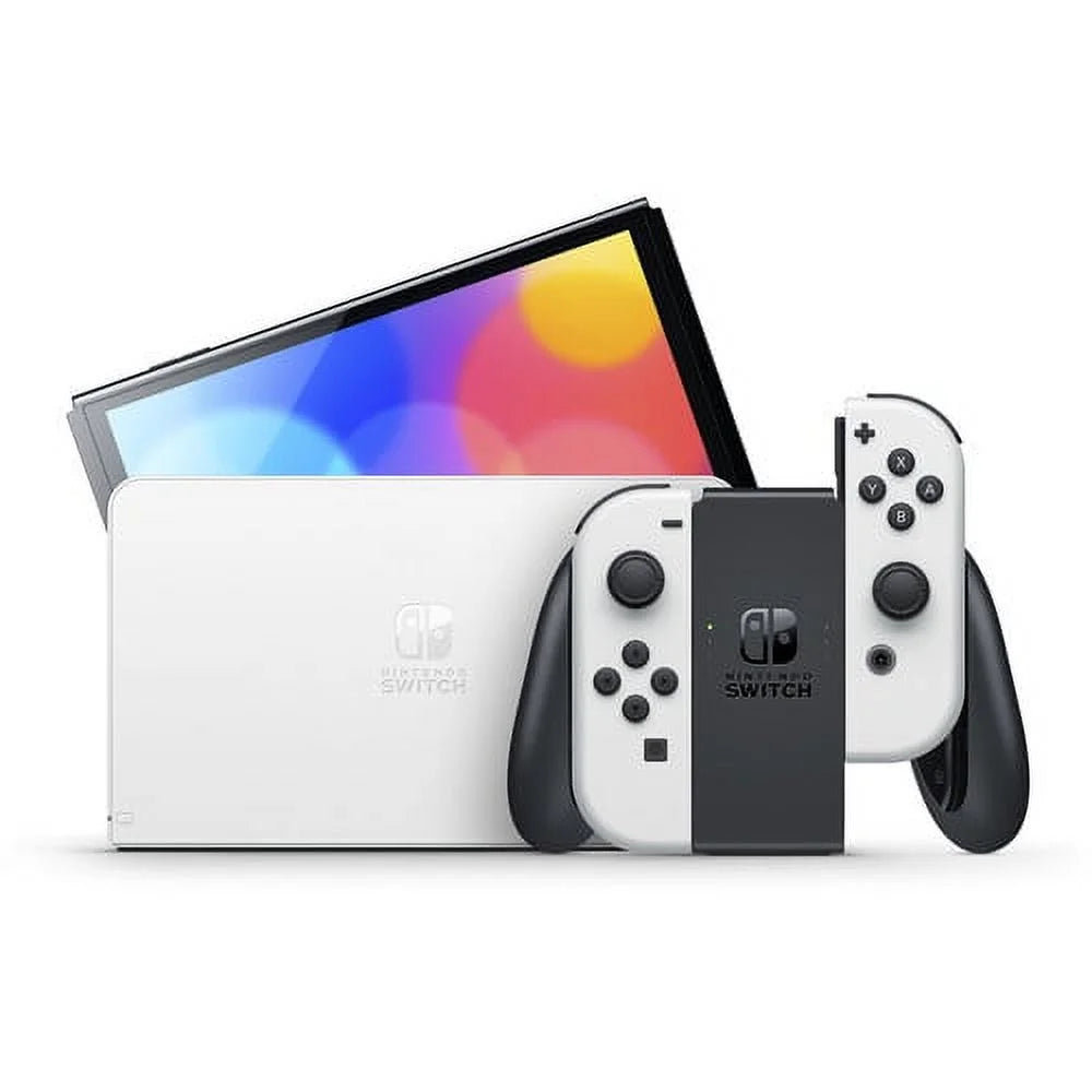 Nintendo Switch  White with Super Smash Bros Ultimate Game