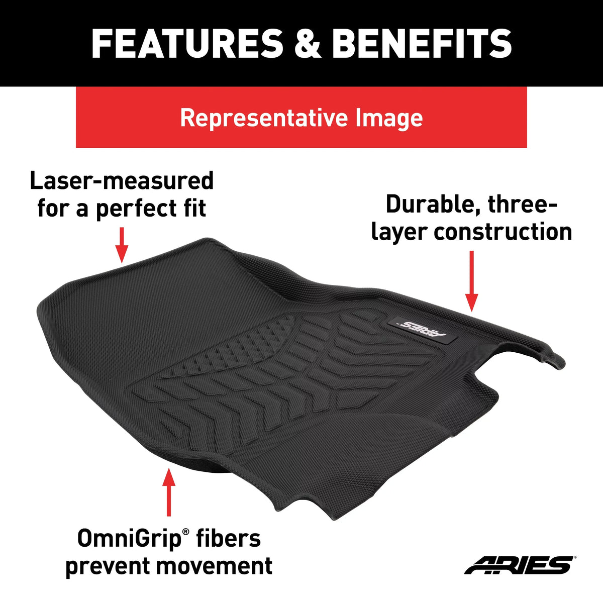 StyleGuard  Black Custom Floor Liners, Select Jeep Renegade, 1st Row Only