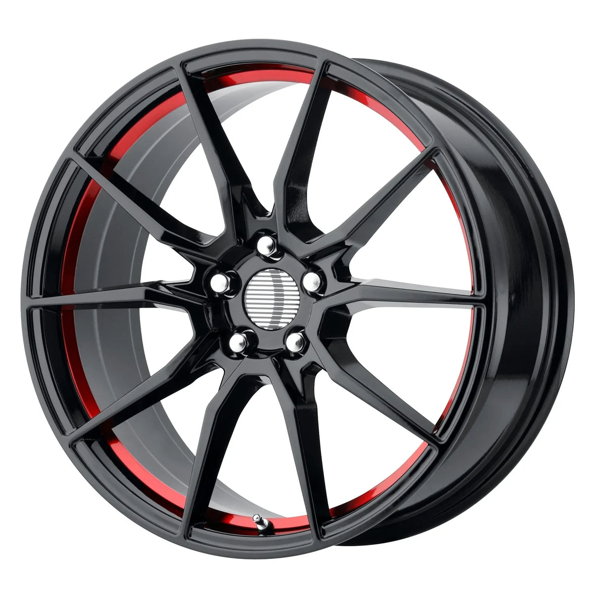 Creations 20X10 5X114.30 Pr193 Gloss Black Red Machined (40 mm) Wheel Rim